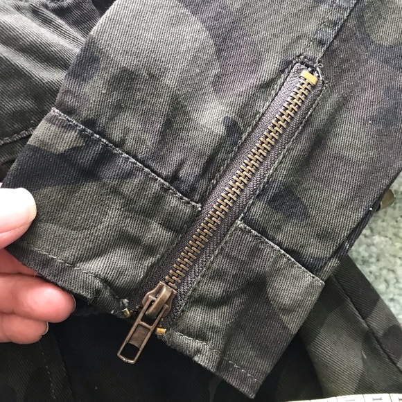 ZENANA Camouflage Print Jacket, Studded, Camo Jacket, Hooded, Zip-Up, 6 - Picture 7 of 15